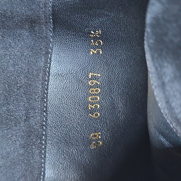 NWT $1695 Saint Laurent Kim 60 Black Suede Leather OTK Boots [Size 35.5] 🖤 - Picture 14 of 15